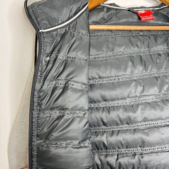 Nike Gray Aeroloft Parka Hooded Lined Full Zip Goose Down Jacket Size M Women's - Picture 7 of 12